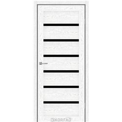 Межкомнатные двери KORFAD EXPRESS DELMONT Патина Смоки Черное стекло