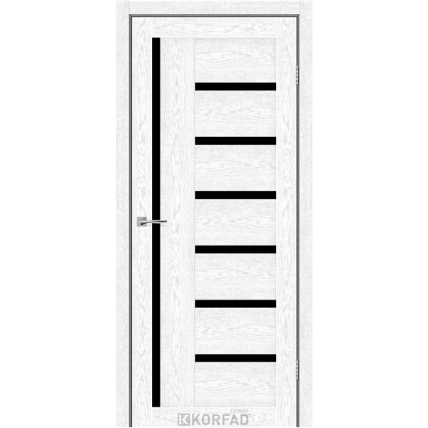 Межкомнатные двери KORFAD EXPRESS HELENA Патина Смоки Черное стекло 