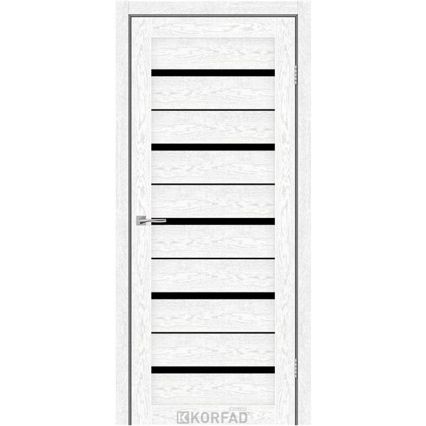 Межкомнатные двери KORFAD EXPRESS ROXTON Патина Смоки Чорне скло