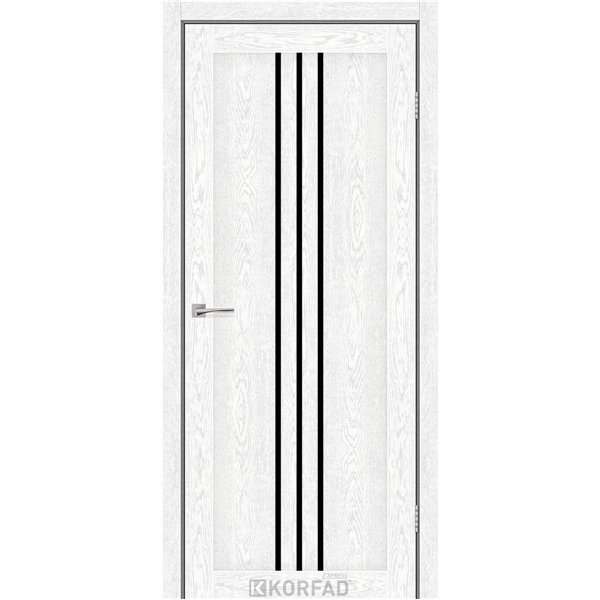 Межкомнатные двери KORFAD EXPRESS STILTON Патина Смоки Чорне скло