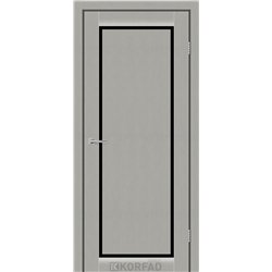 Межкомнатные двери KORFAD EXPRESS LEGACY Сатин Жемчужный Черное стекло