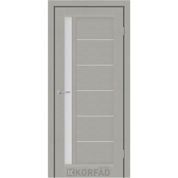 Межкомнатные двери KORFAD EXPRESS OCTAVIA Сатин Жемчужный Стекло Сатин