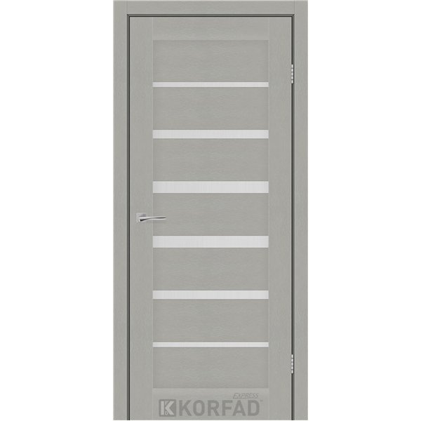 Межкомнатные двери KORFAD EXPRESS PESTO Сатин Жемчужный Стекло Сатин
