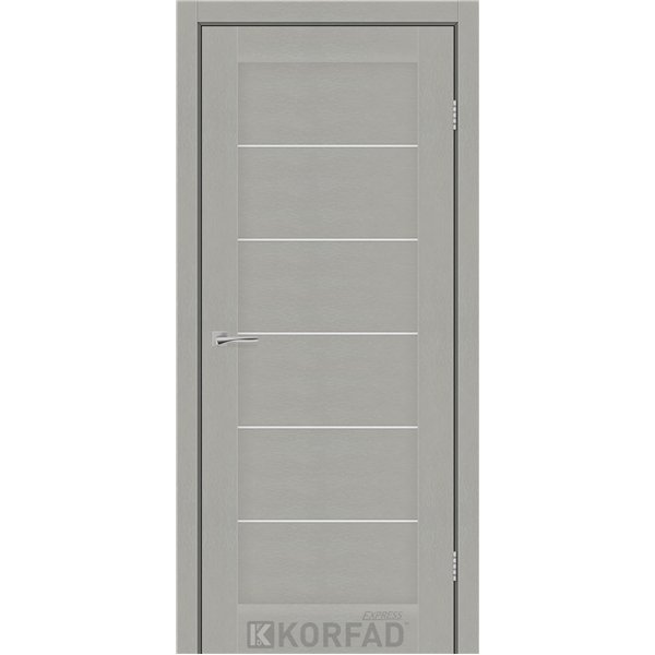 Межкомнатные двери KORFAD EXPRESS RIVIERA Сатин Жемчужный Стекло Сатин