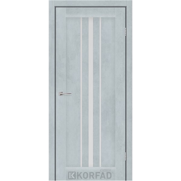 Межкомнатные двери KORFAD EXPRESS ALLEGRO Цемент Светлый Стекло Сатин