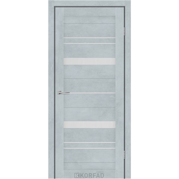 Межкомнатные двери KORFAD EXPRESS BELMINA Цемент Светлый Стекло Сатин