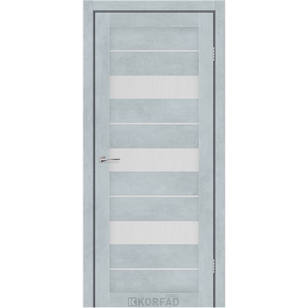 Межкомнатные двери KORFAD EXPRESS CORRIS Цемент Светлый Стекло Сатин