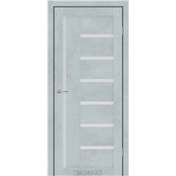Межкомнатные двери KORFAD EXPRESS HELENA Цемент Светлый Стекло Сатин