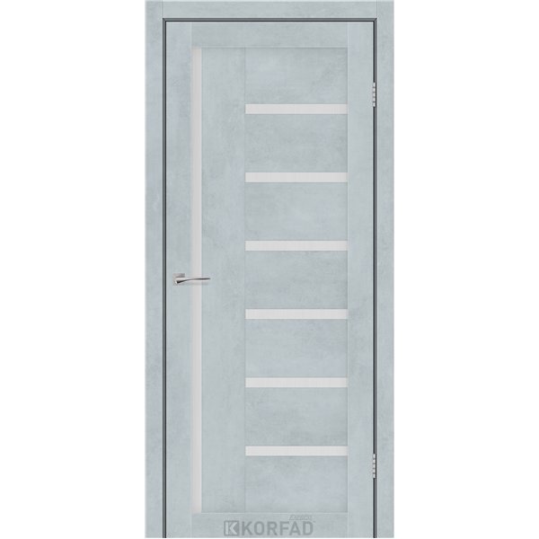 Межкомнатные двери KORFAD EXPRESS HELENA Цемент Светлый Стекло Сатин