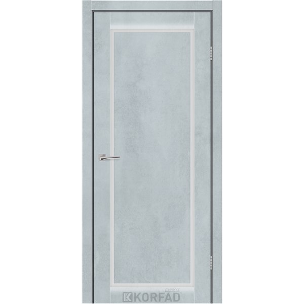 Межкомнатные двери KORFAD EXPRESS LEGACY Цемент Светлый Стекло Сатин
