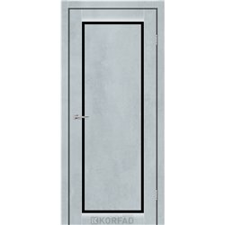 Межкомнатные двери KORFAD EXPRESS LEGACY Цемент Светлый Черное стекло