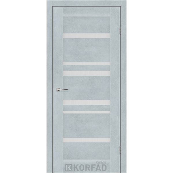 Межкомнатные двери KORFAD EXPRESS MARTINA Цемент Светлый Стекло Сатин