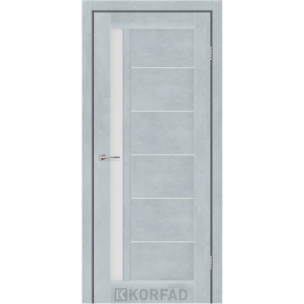 Межкомнатные двери KORFAD EXPRESS OCTAVIA Цемент Светлый Стекло Сатин