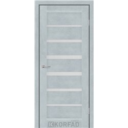 Межкомнатные двери KORFAD EXPRESS PESTO Цемент Светлый Стекло Сатин