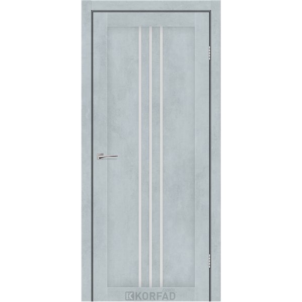 Межкомнатные двери KORFAD EXPRESS STILTON Цемент Светлый Стекло Сатин