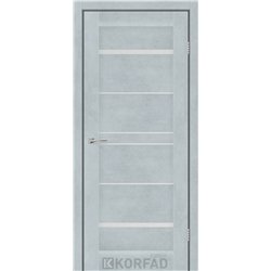 Межкомнатные двери KORFAD EXPRESS VISTA Цемент Светлый Стекло Сатин