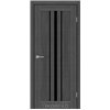 Межкомнатные двери KORFAD EXPRESS ALLEGRO Ясен Гранит Черное стекло