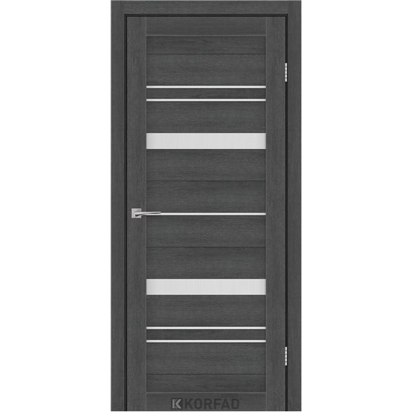 Межкомнатные двери KORFAD EXPRESS BELMINA Ясень Гранит Стекло Сатин