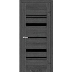Межкомнатные двери KORFAD EXPRESS BELMINA Ясень Гранит Черное стекло