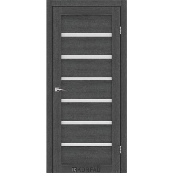 Межкомнатные двери KORFAD EXPRESS DELMONT Ясень Гранит Стекло Сатин