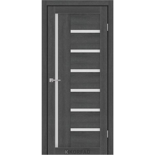 Межкомнатные двери KORFAD EXPRESS HELENA Ясень Гранит Стекло Сатин