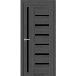 Межкомнатные двери KORFAD EXPRESS HELENA Ясень Гранит Черное стекло