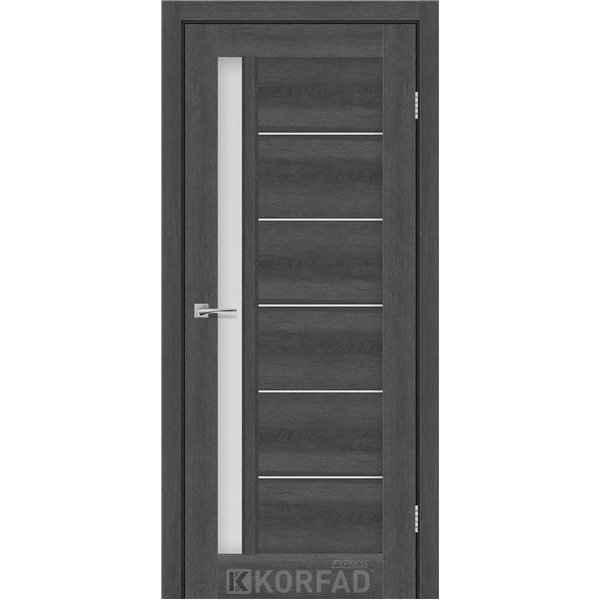 Межкомнатные двери KORFAD EXPRESS OCTAVIA Ясень Гранит Стекло Сатин
