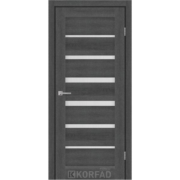 Межкомнатные двери KORFAD EXPRESS PESTO Ясень Гранит Стекло Сатин