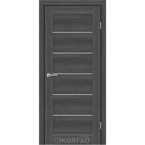 Межкомнатные двери KORFAD EXPRESS RIVIERA Ясен Гранит Стекло Сатин