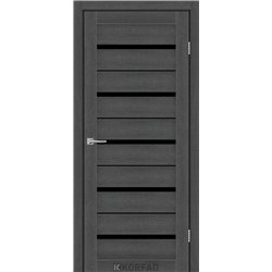 Межкомнатные двери KORFAD EXPRESS ROXTON Ясень Гранит Черное стекло