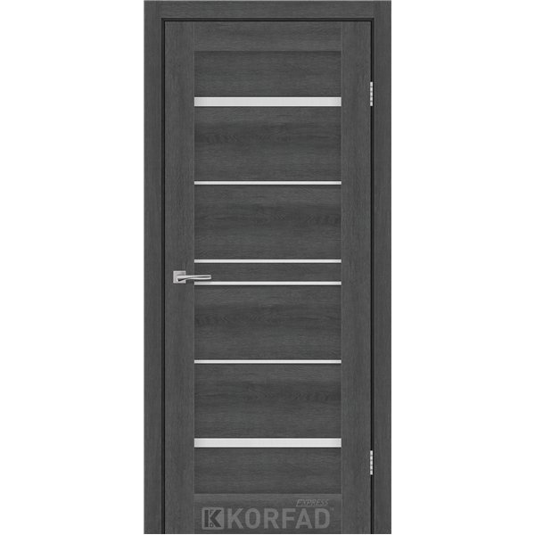 Межкомнатные двери KORFAD EXPRESS VISTA Ясен Гранит Стекло Сатин