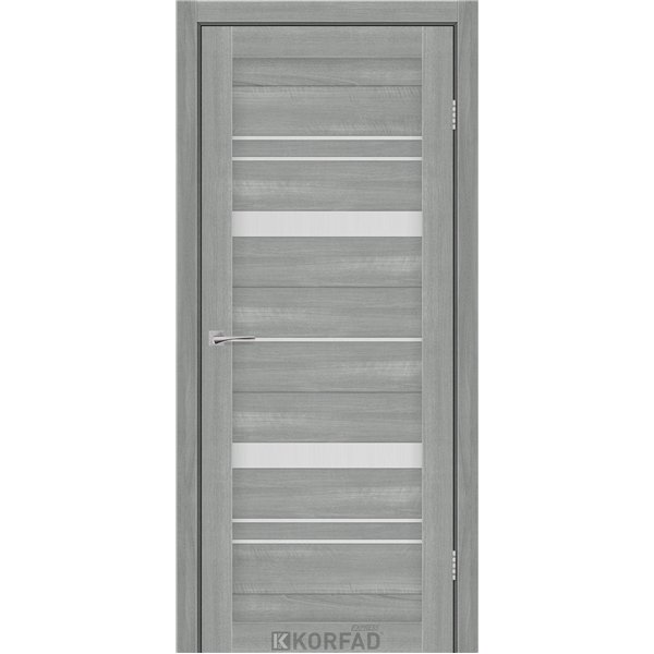 Межкомнатные двери KORFAD EXPRESS BELMINA Ясень Стальной Стекло Сатин