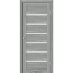 Межкомнатные двери KORFAD EXPRESS DELMONT Ясень Стальной Стекло Сатин