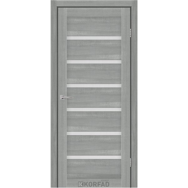 Межкомнатные двери KORFAD EXPRESS DELMONT Ясень Стальной Стекло Сатин