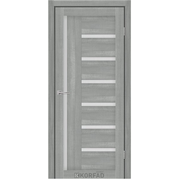 Межкомнатные двери KORFAD EXPRESS HELENA Ясень Стальной Стекло Сатин