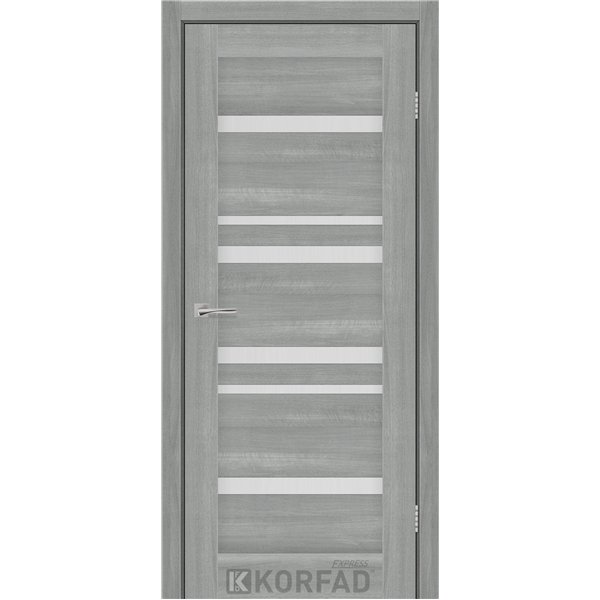 Межкомнатные двери KORFAD EXPRESS MARTINA Ясень Стальной Стекло Сатин