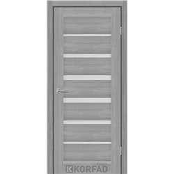 Межкомнатные двери KORFAD EXPRESS PESTO Ясень Стальной Стекло Сатин