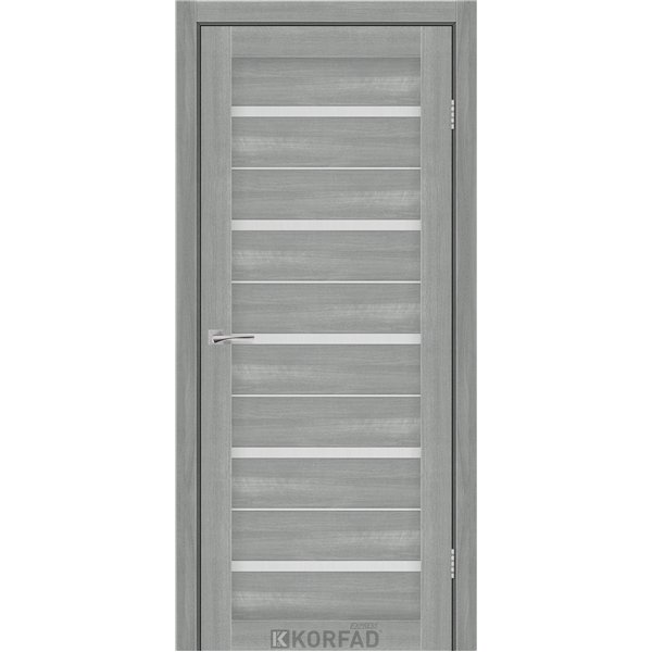 Межкомнатные двери KORFAD EXPRESS ROXTON Ясень Стальной Стекло Сатин