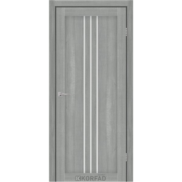 Межкомнатные двери KORFAD EXPRESS STILTON Ясень Стальной Стекло Сатин