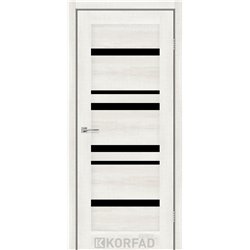 Межкомнатные двери KORFAD EXPRESS MARTINA Ясень Шелковый Черное стекло