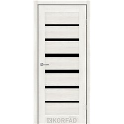 Межкомнатные двери KORFAD EXPRESS PESTO Ясень Шелковый Черное стекло