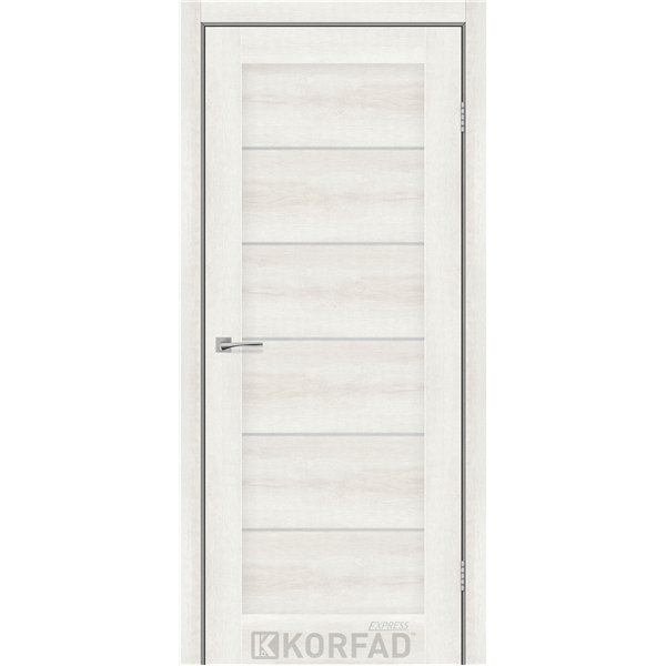 Межкомнатные двери KORFAD EXPRESS RIVIERA Ясень Шелковый Стекло Сатин