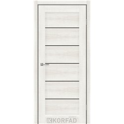 Межкомнатные двери KORFAD EXPRESS RIVIERA Ясень Шелковый Черное стекло