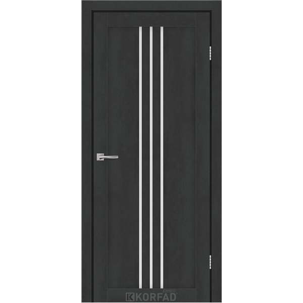 Межкомнатные двери KORFAD EXPRESS STILTON Бетон Графит Стекло Сатин