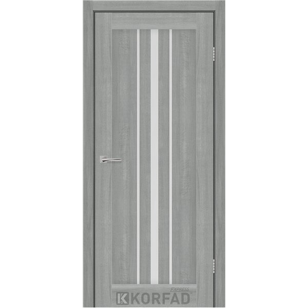 Межкомнатные двери KORFAD EXPRESS ALLEGRO Ясень Стальной Стекло Сатин