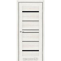 Межкомнатные двери KORFAD EXPRESS VISTA Ясень Шелковый Черное стекло