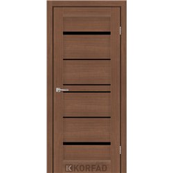 Межкомнатные двери KORFAD EXPRESS VISTA Ольха Горная Черное стекло