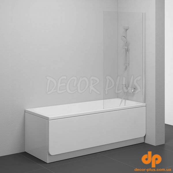 Шторка для ванни нерухома одноелементна NVS1-80 Transparent Chrome RAVAK