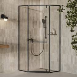 Душова кабіна X-Point Slim XPSHP3 90 чорний Transparent RAVAK