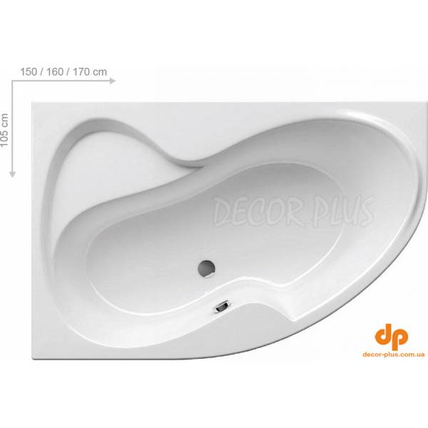 Ванна асиметрична ліва ROSA II 170x105